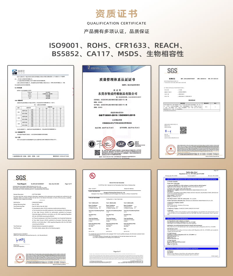 針刺棉-資質證書